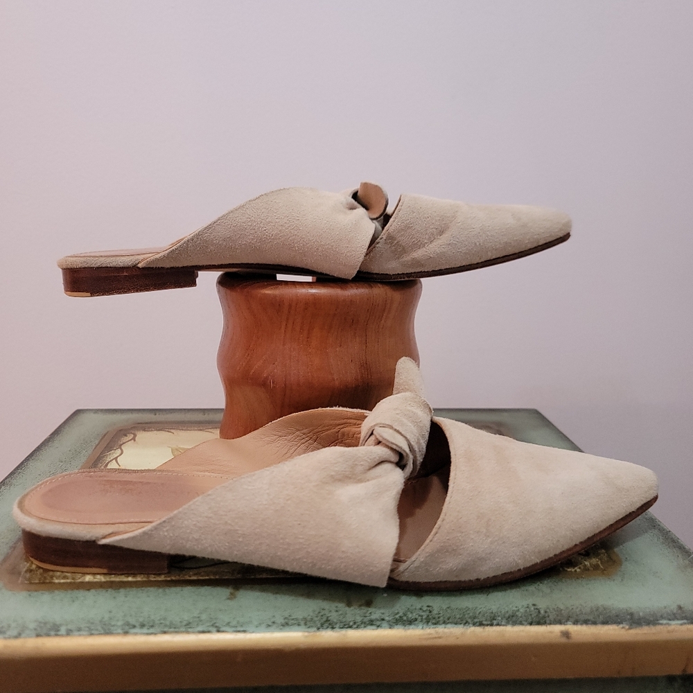 Ulla Johnson Suede Bow Flats Size 7 - Picture 2 of 9